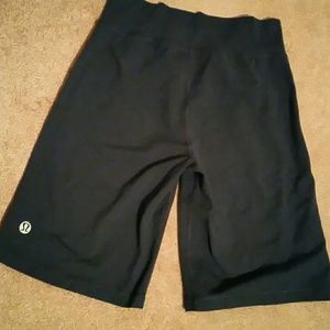 LULULEMON ATHLETICA CLAM DIGGER RELAXED FIT BLUE BIKER SHORTS 4